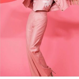 Kittenish Faux Leather Pink Pants